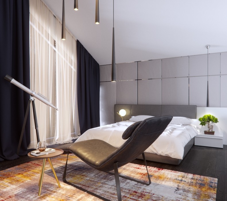 Modern bedroom space