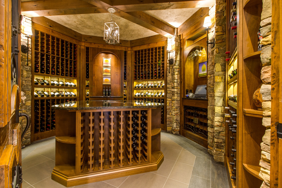 Custom Octagon Wine Cellar