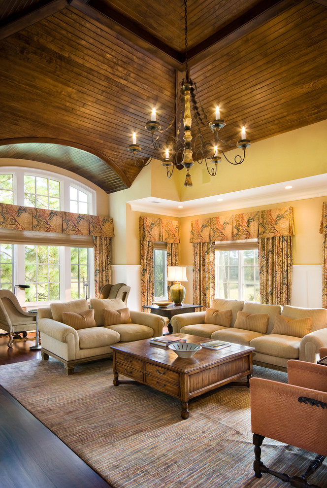 Inspiration for an expansive traditional living room in Charleston.