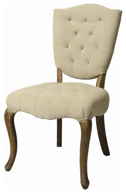 Pastel Furniture Philadelphia 38 Inch Side Chair in Beige (Set of 2)