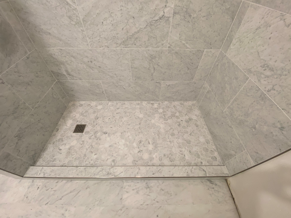 Carrara Bianco Marble Shower