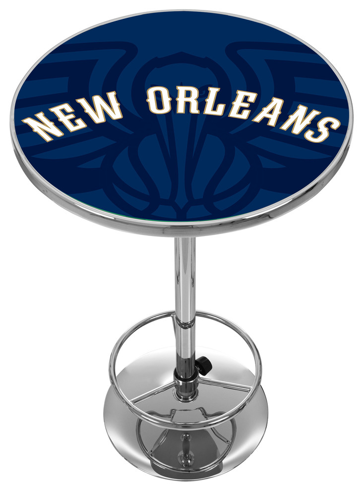 NBA Chrome Pub Table, Fade, New Orleans Pelicans Contemporary