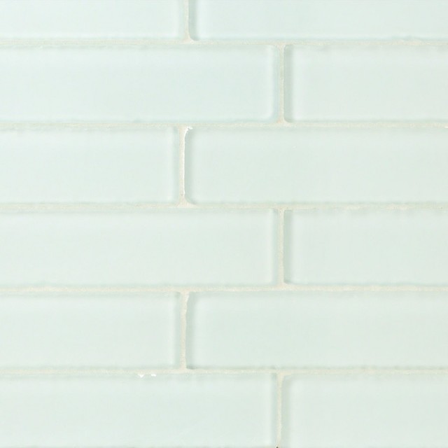 Coastal Shower Beached Frosted Glass Tile Sample Contemporary Wall