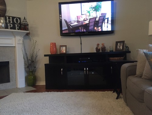 Decorating Tv Stand How Should I Decorate Tv Stand Pls Post Pic Suggestions Or Give Me Some Options Do Need Less Stuff It Just Looks So Busy