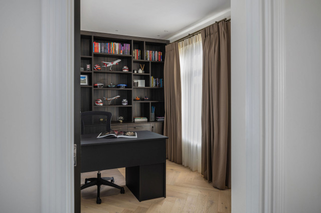 Modern house renovation contemporary-home-office-and-library