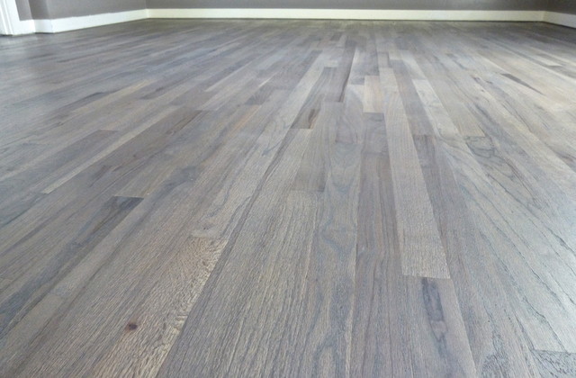 Grey Wood Floor Eclectic Portland, How To Stain Hardwood Floors Gray