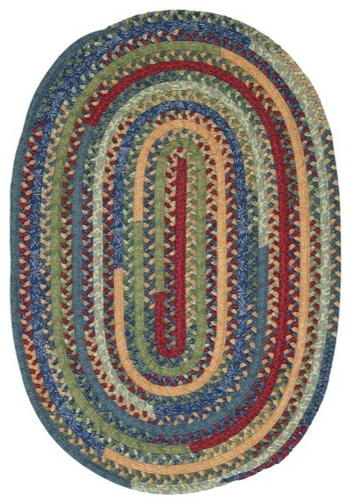 Market Mix Rect. MM03 Sea Glass Braided Rug by Colonial Mills, 12' Square