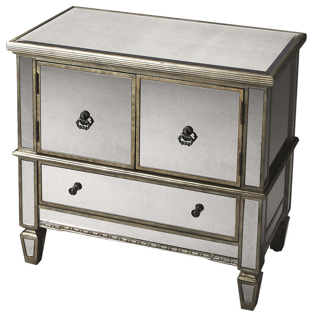 Butler Celeste Mirrored Console Cabinet Traditional Accent Chests And Cabinets By Hedgeapple