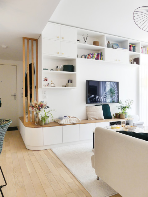 Optimiser un appartement sur plan transitional-living-room