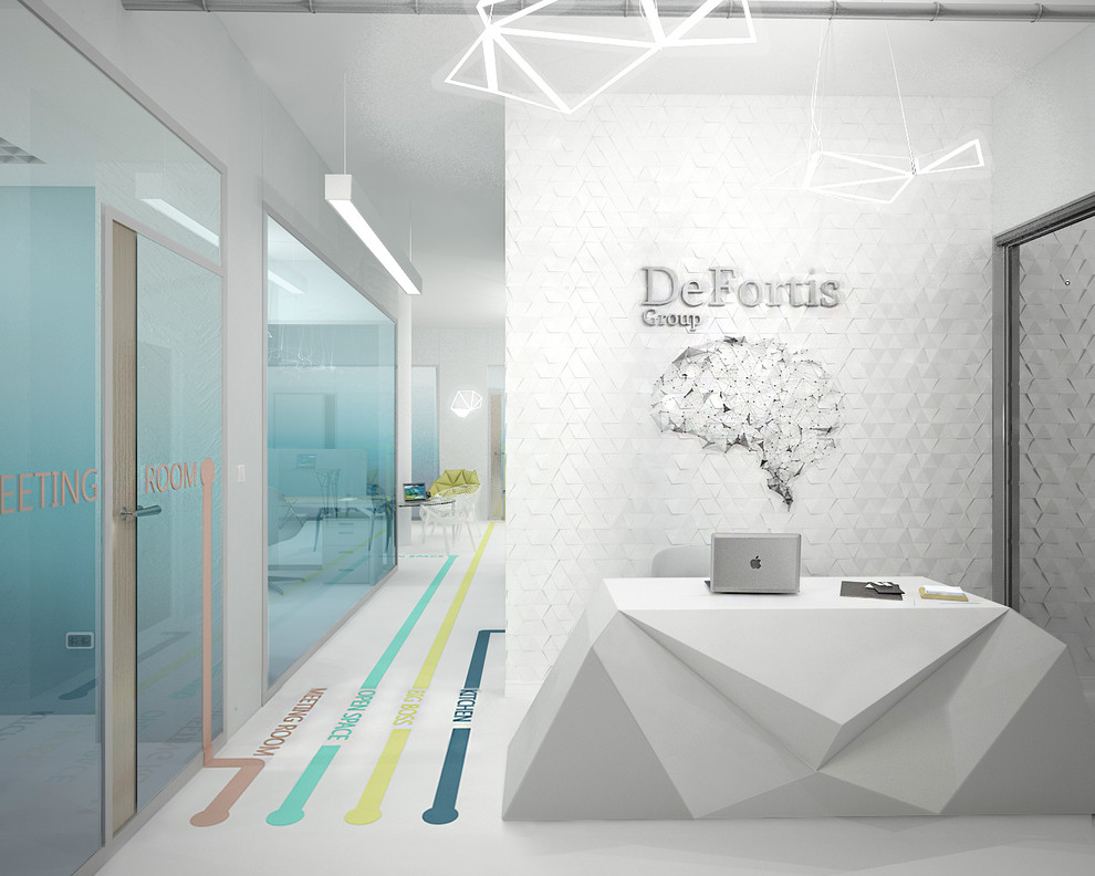 Проект офисного помещения площадью 140 кв м в центре Москвы создан для Defortis
