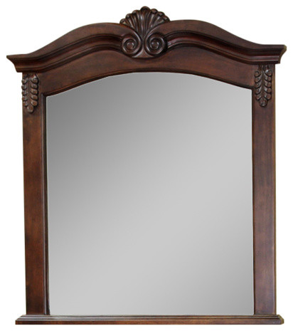 Unique Solid Wood Walnut Frame Mirror, Custom Wood Framed Mirrors