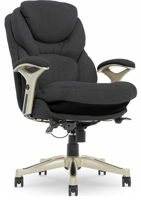 Serta Ergonomic Modern Fabric Executive Office Chair in Dark Gray