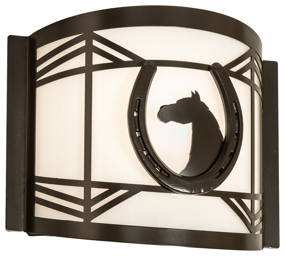 12 Wide Horseshoe Wall Sconce Southwestern Wall Sconces by Meyda