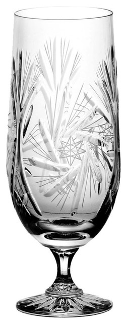 Monika Pinwheel Lead Crystal Beer Glasses, Large, Set of 6