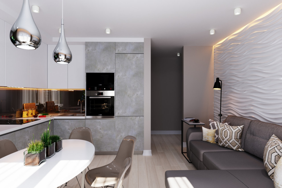 Дизайн проект-проект кухни-гостиной