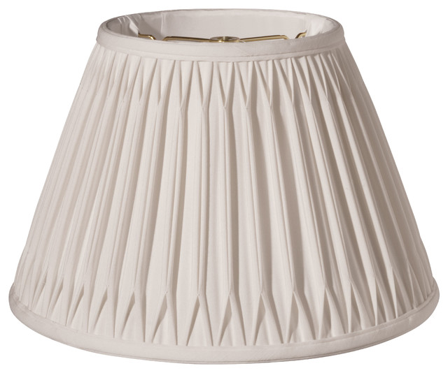 Slant Bell Double Smocked Pleat Softback Lampshade With Washer Fitter