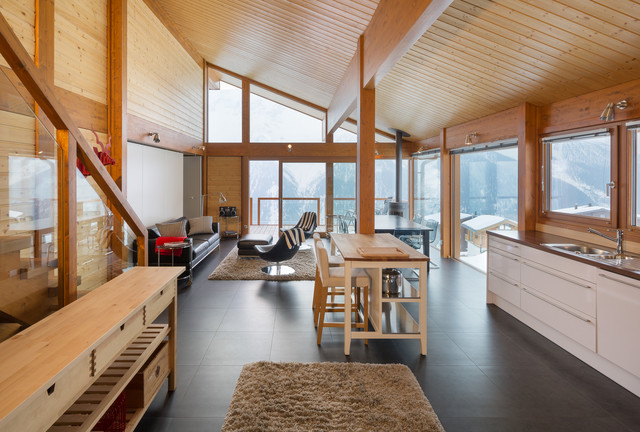 Lauchernalp Eden Mountain Resort rustico-cocina