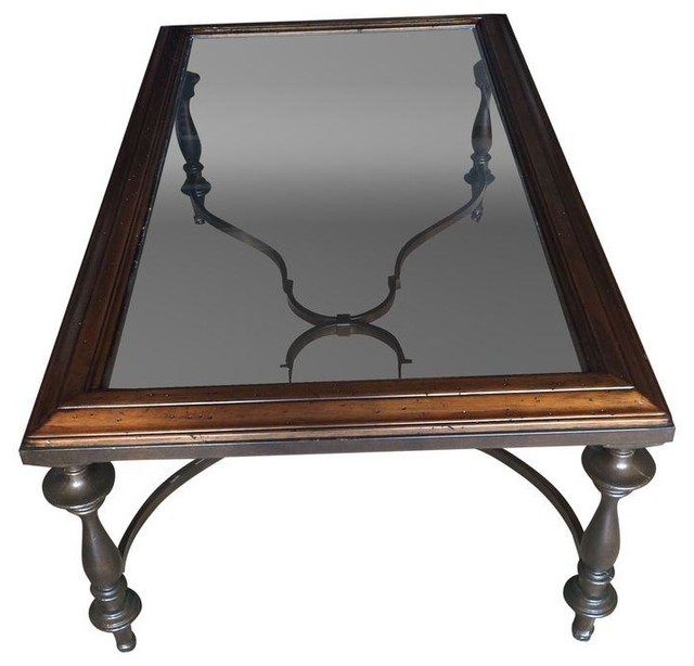 Thomasville Glass Top Coffee Table