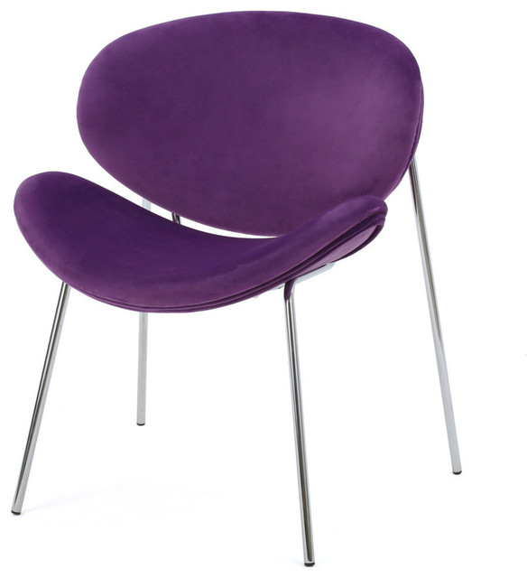 Gdf Studio Jayne 70 S Retro New Velvet Accent Chair Eggplant