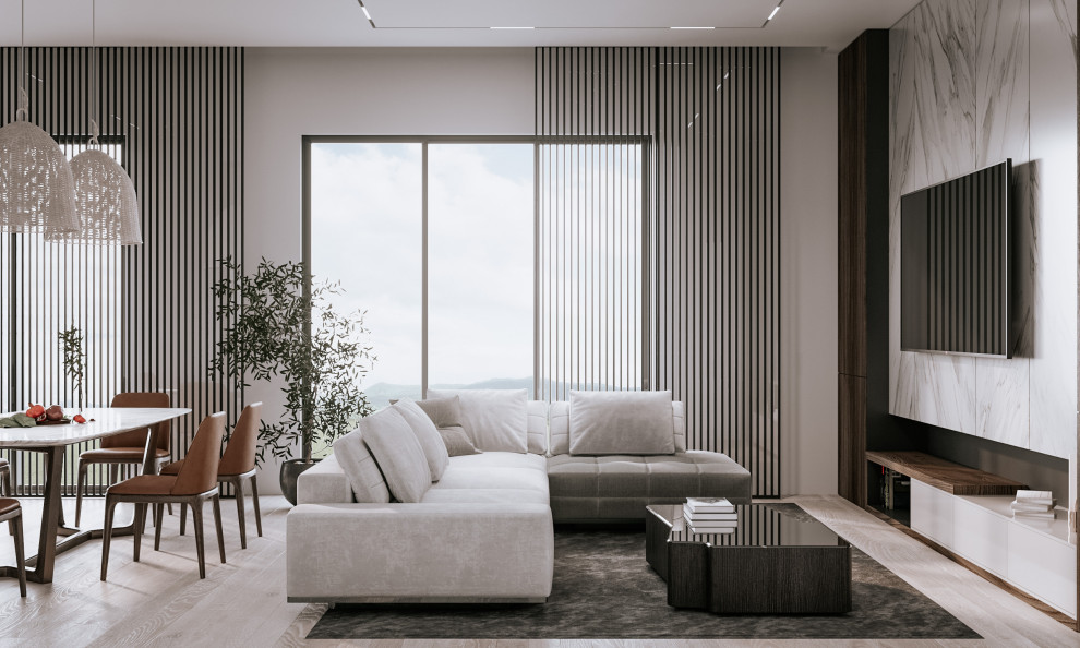 Дизайн-проект кухни-гостиной в частном доме, МО