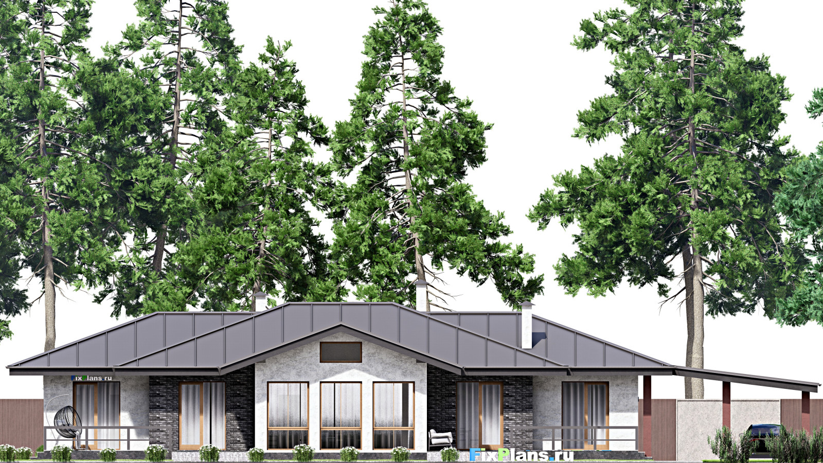 Проект одноэтажного дома 15х23м S255м2 F-15182