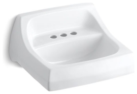 Kohler Kingston 21-1/4" X 18-1/8" Bathroom Sink w/ 4" Holes, White