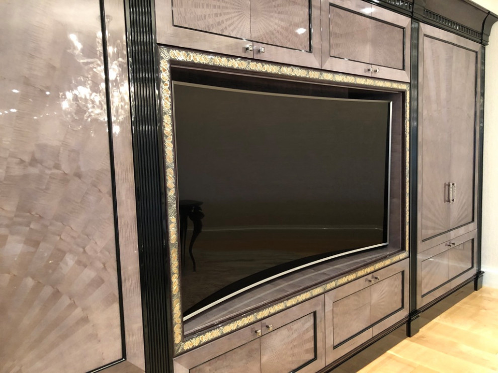 ТВ-зона в гостиной. Остоженка.