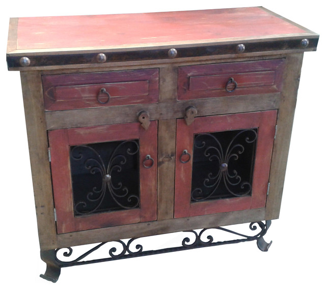 Saint Andrew Rustic Turquoise Saint Andrew Bathroom Vanity Metal Base