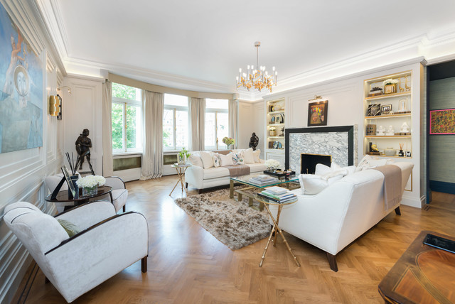 Luxury apartment nyklassisk-vardagsrum