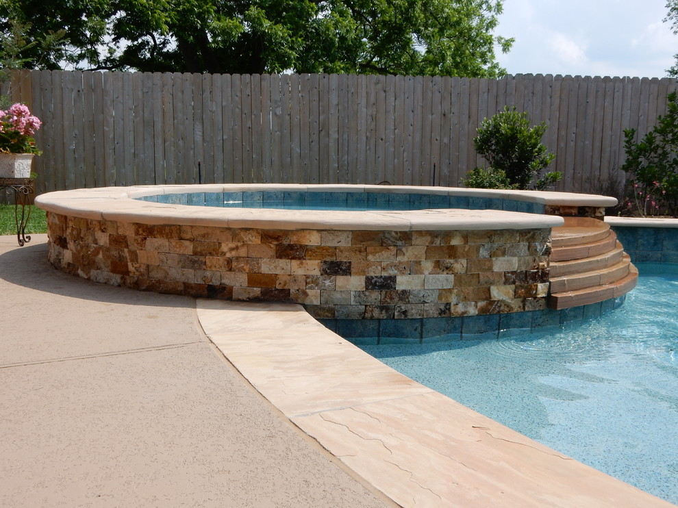 Mountain style pool photo in Houston