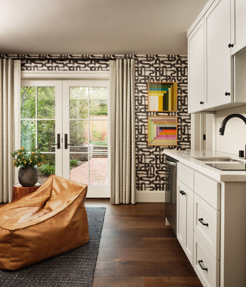 Inspiration for a transitional home bar remodel in San Francisco