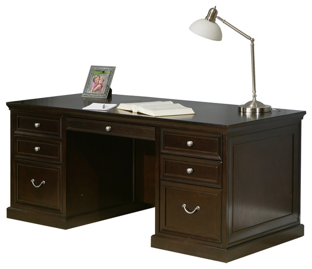 Kathy Ireland Home Fulton 72 Double Pedestal Executive Desk Kathy Ireland Home Fulton 72 Double Pedestal Executive Desk Transitional Desks And Hutches By Martin Main