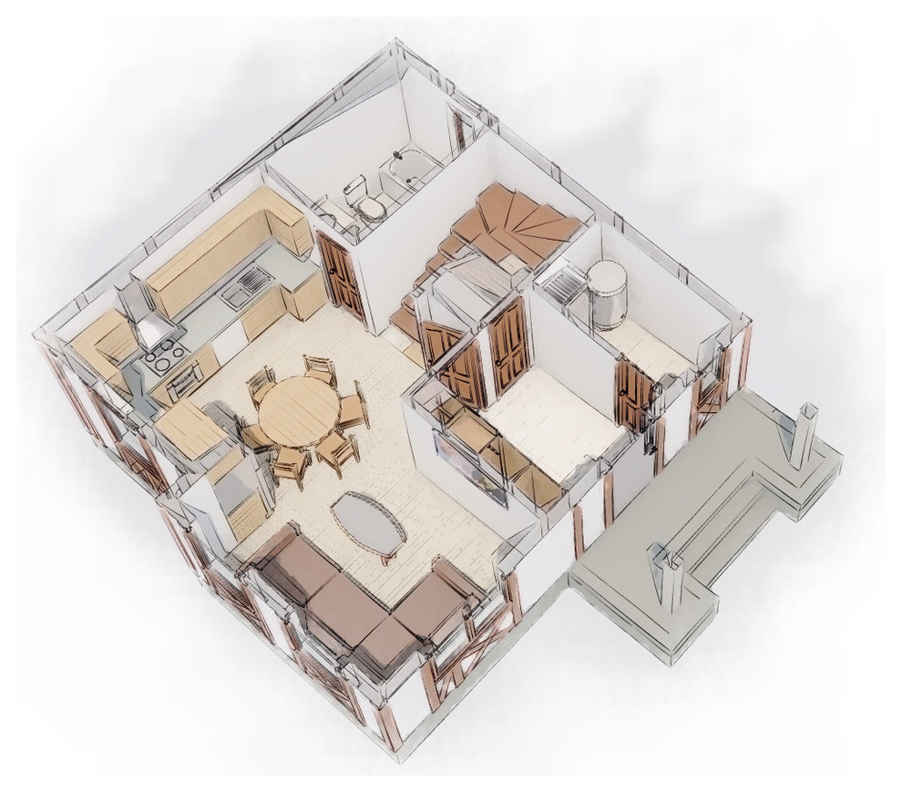 Каркасный дом в фахверковом стиле