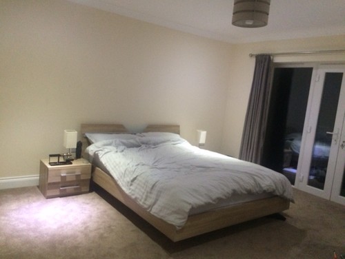 Magnolia With Grey Feature Wall Bedroom