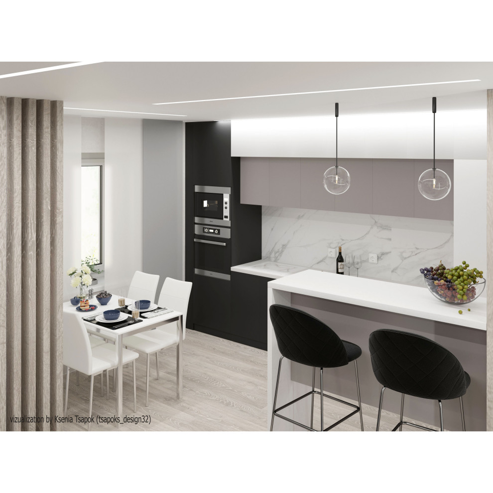 2х-комнатная квартира с объединенной кухней-гостиной