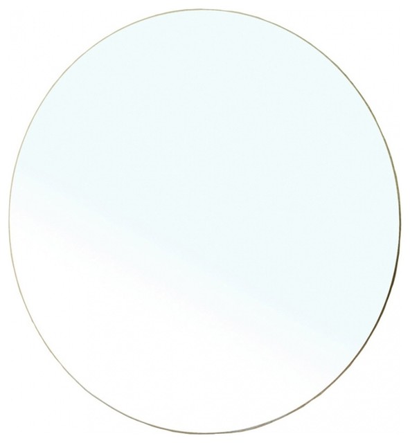 Round Frameless Mirror Contemporary Wall Mirrors by Unique Online