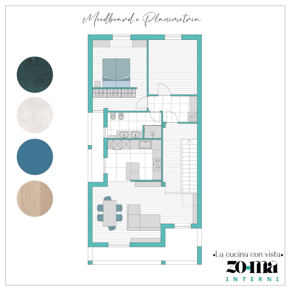 La cucina con vista - 120mq