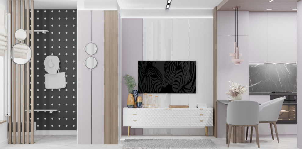 Прихожая-Гостинная-Кухня