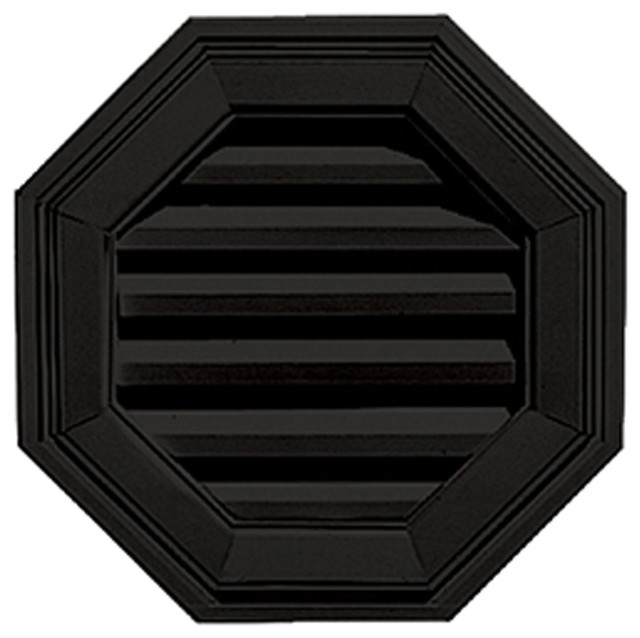 18"x18" Octagon Gable Vent Louver Traditional Registers Grilles And