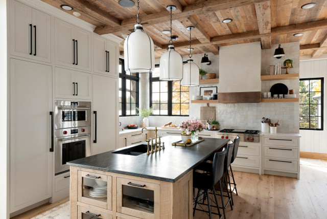 Gull Lake Home rustic-kitchen