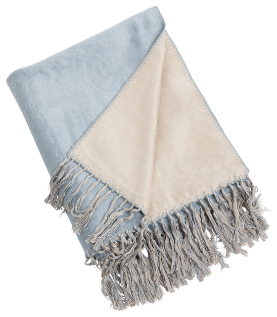 Reversible Design Classic Bamboo Throw Blanket Contemporary Throws