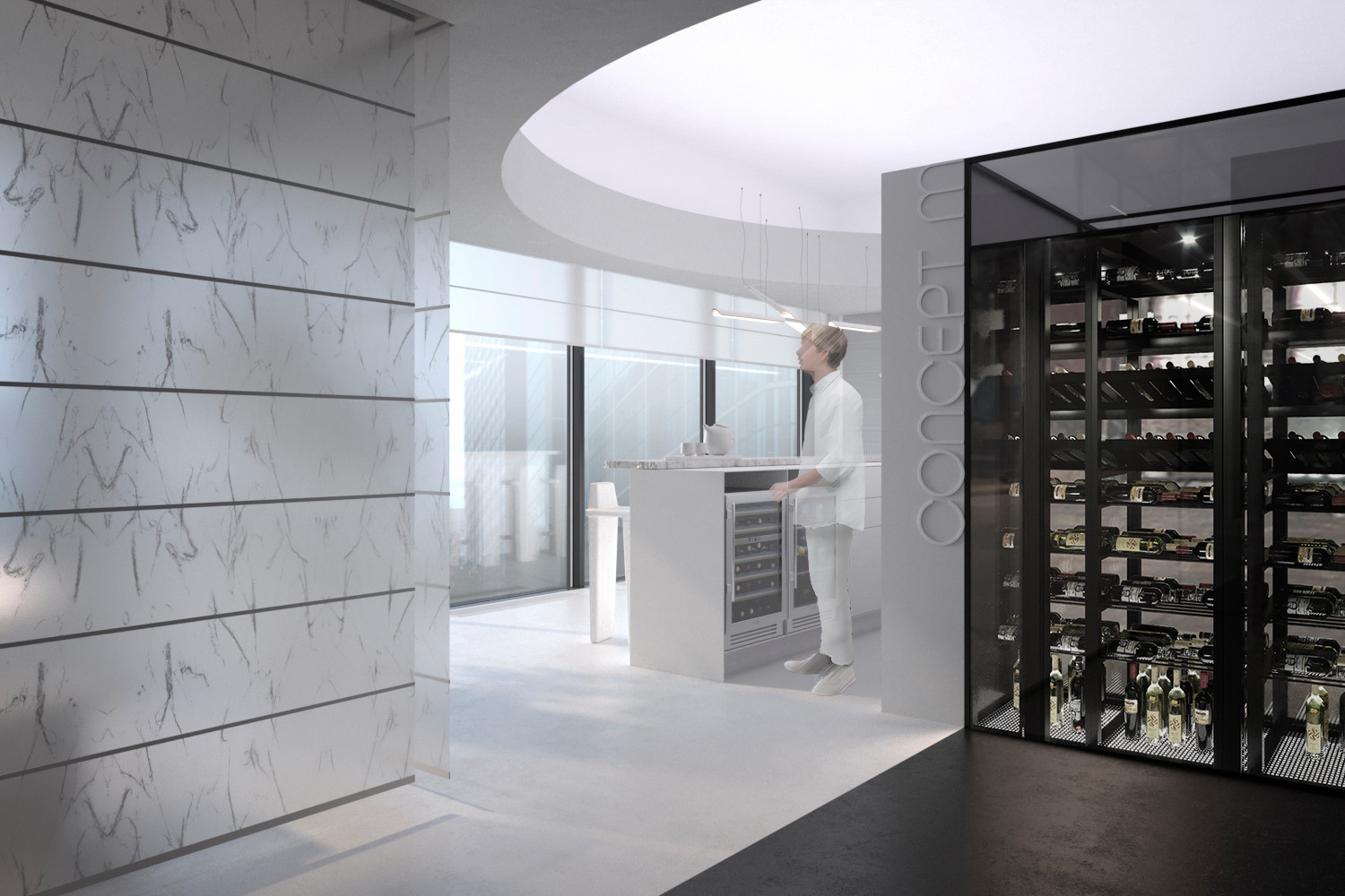 Ресторан CONTRADISTINCTION на Кутузовском проспекте в Москве.