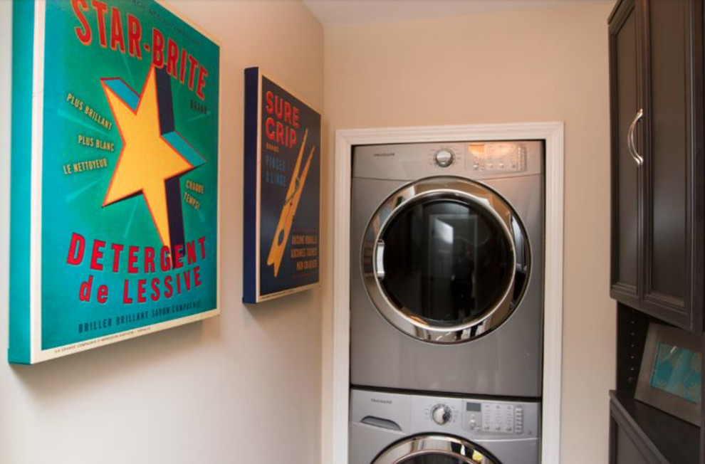 This is an example of a contemporary laundry room in Atlanta.