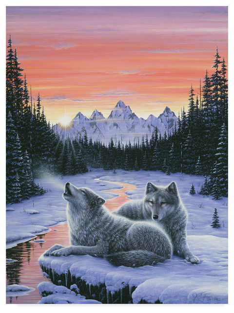 Jeff Tift 'Winters Dawn' Canvas Art, 47"x35"