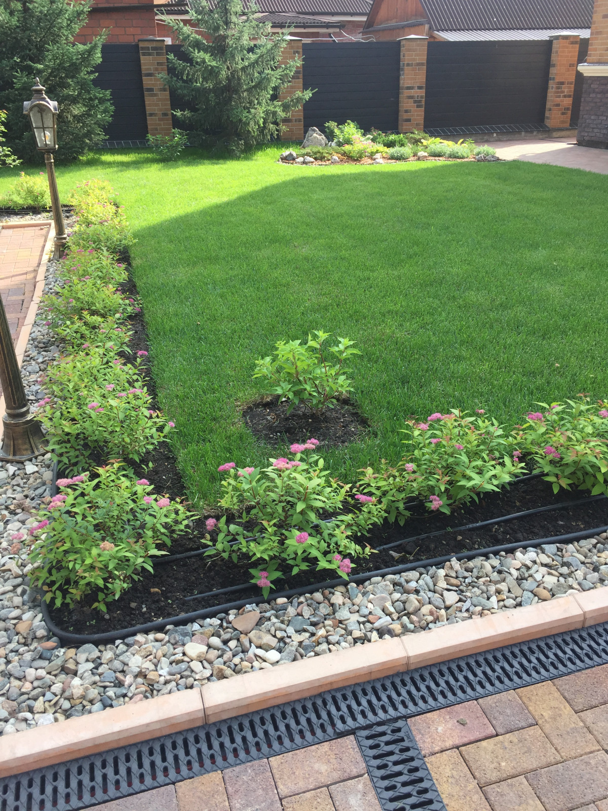 Укладка рулонного газона