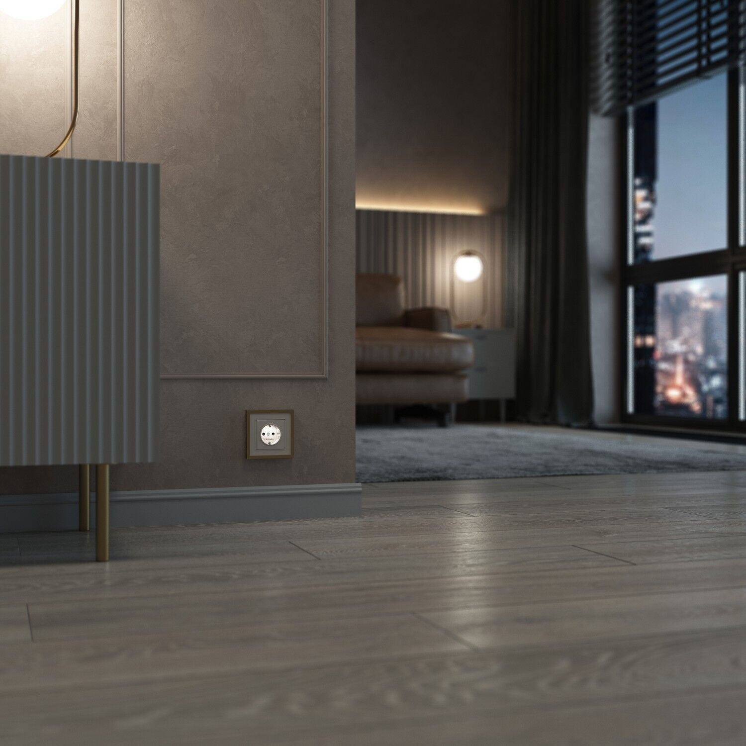 Уникальная розетка с новым цветом подсветки