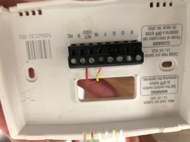 Re-wire furnace only thermostat from 2-wire to 5-wire