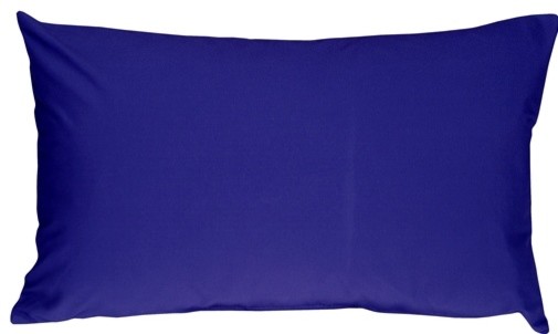 Pillow Decor - Caravan Cotton 12 x 19 Throw Pillows, Royal Blue