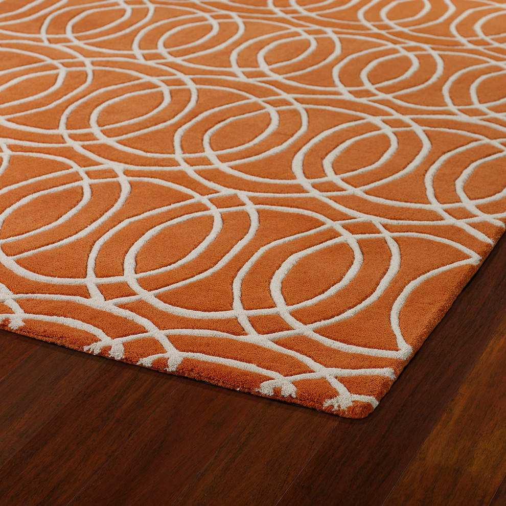 Kaleen Revolution REV028923 Area Rug, Orange, 2'x3' Contemporary