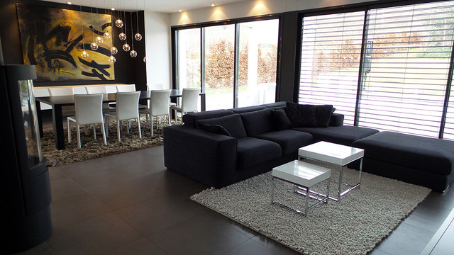 Maison particuli&egrave;re contemporary-living-room